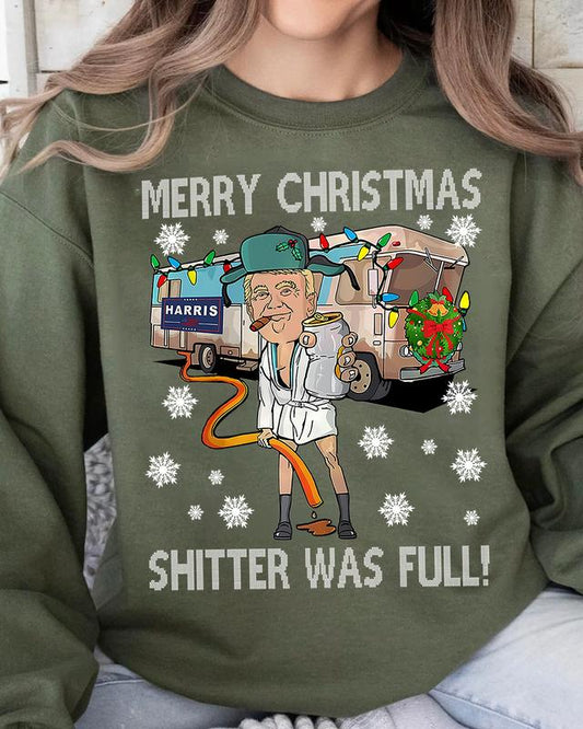 Merry Christmas Shitter Was Full T-shirt