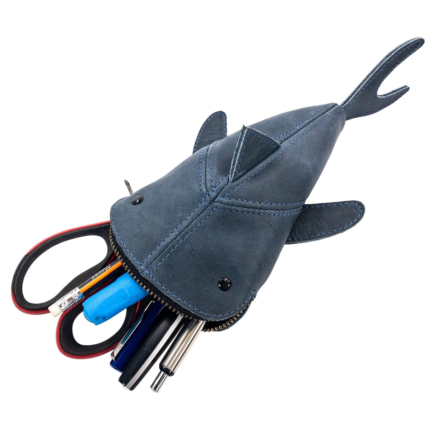 Luxurious Leather Creative Shark Pouch