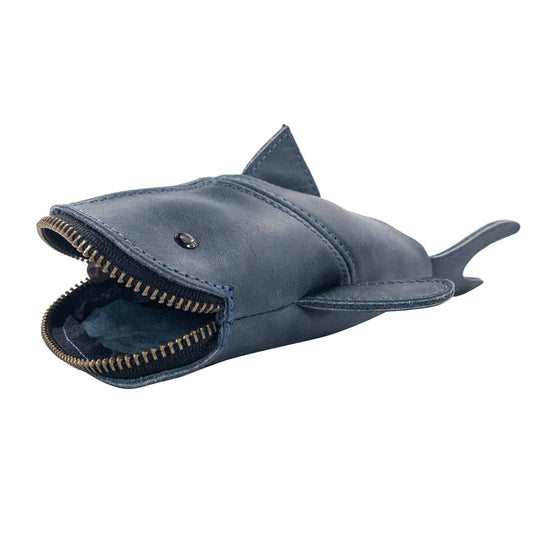 Luxurious Leather Creative Shark Pouch